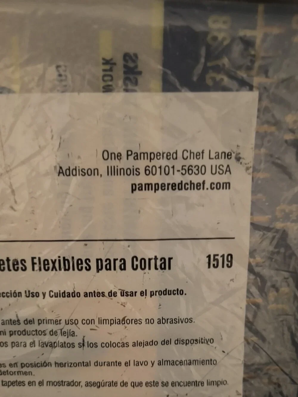 Pampered Chef Multicolor Flexible Cutting Mats - Blue with Yellow Accent